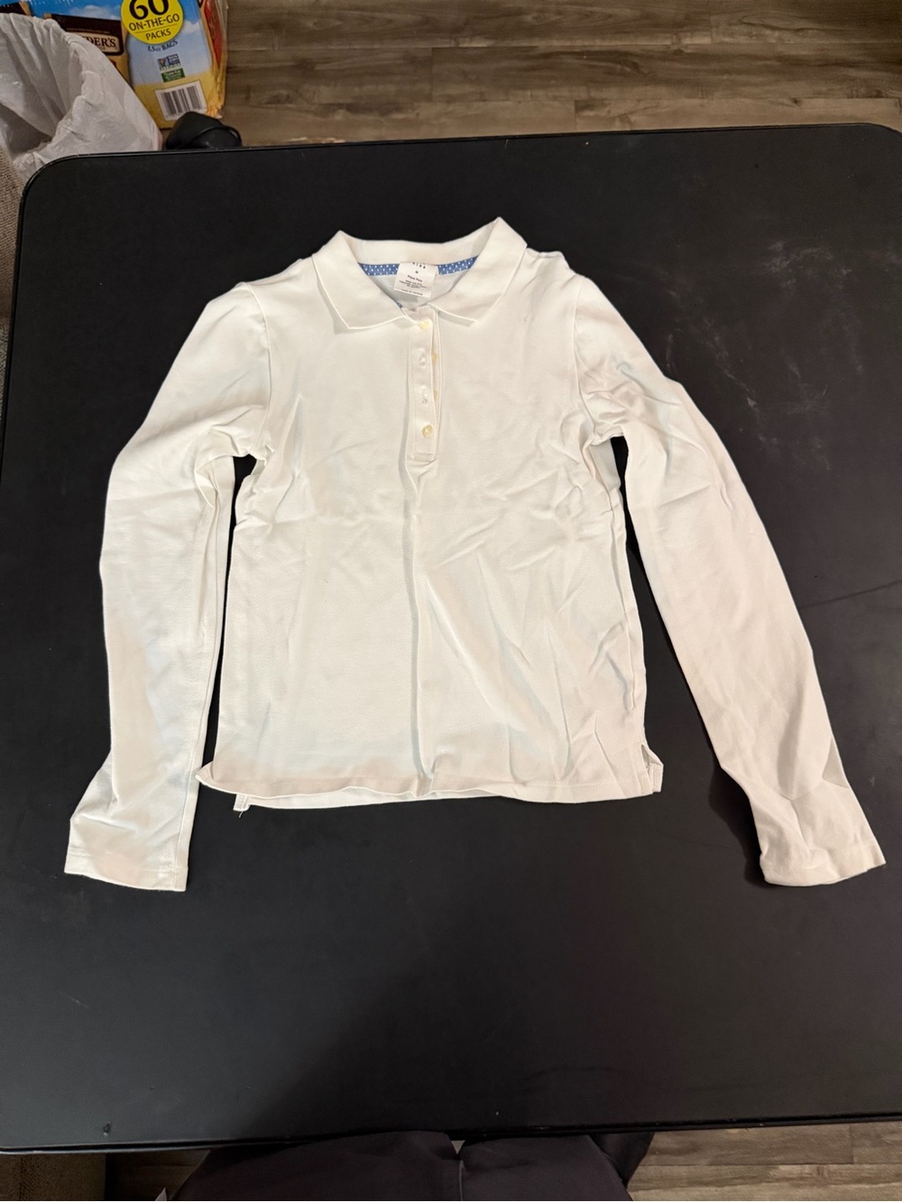 GAP White Long Sleeve Polo Top for Kids